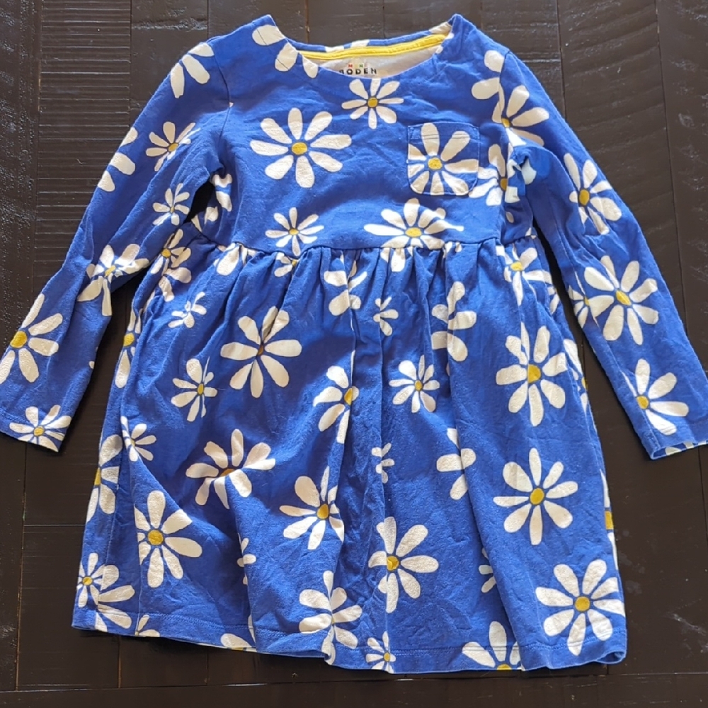 Mini Boden Blue Floral Kids Dress